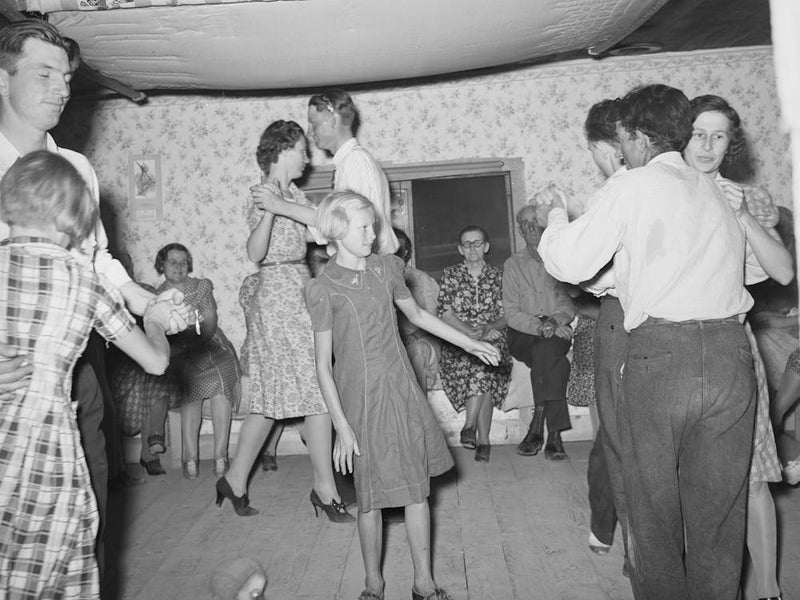 The Broom Dance At The Square Dance, Pie Town, New Mexico, The Extra Girl Or Man Dances Around With A Broom For A