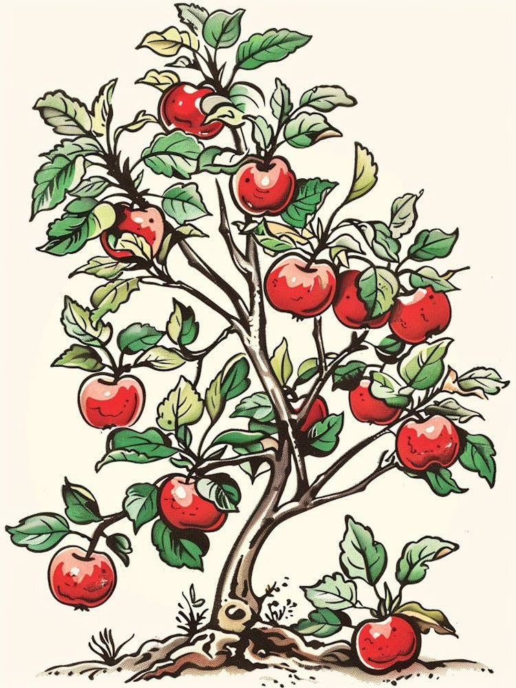 Apple Tree Storybook Illustration 2