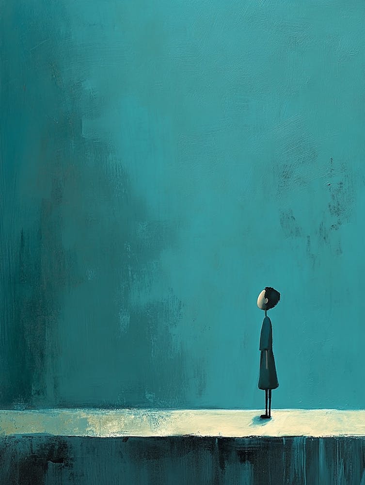 Fille en Robe Bleue