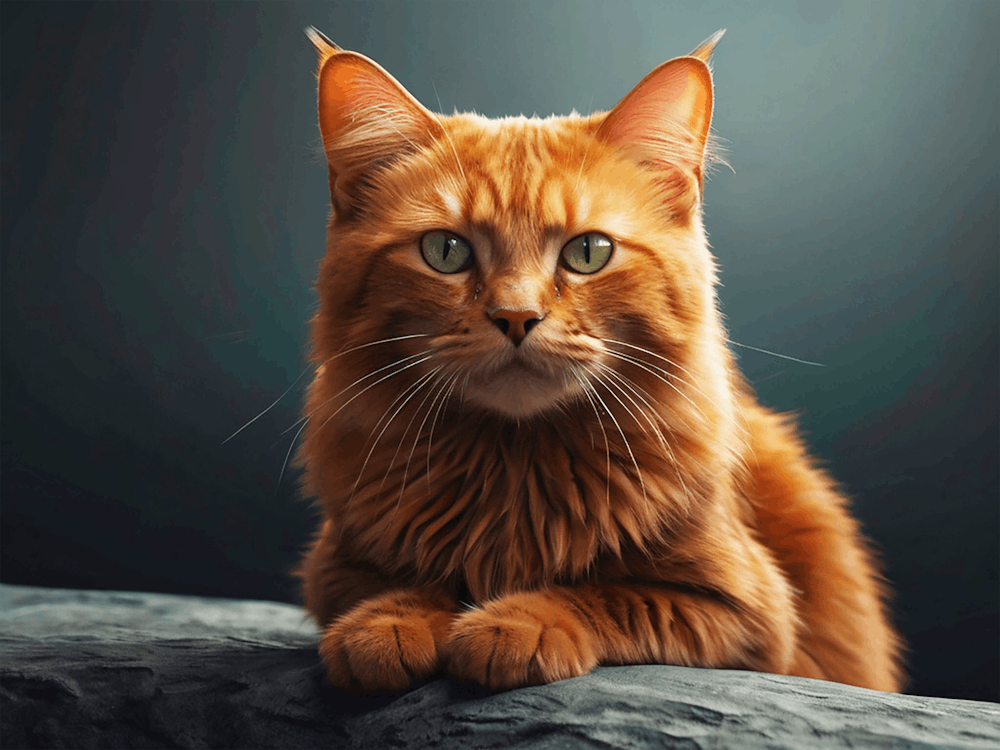 Portrait Of A Red Cat