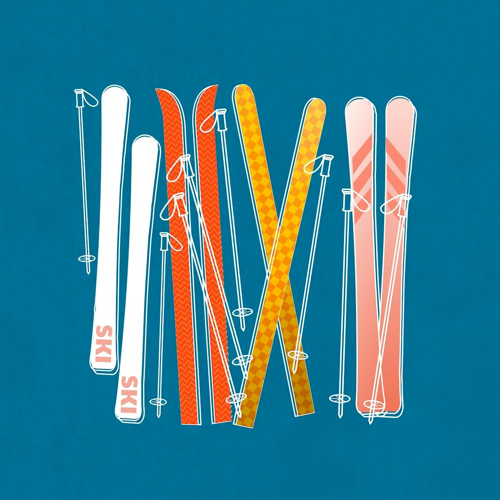 Retro Ski 1 Square