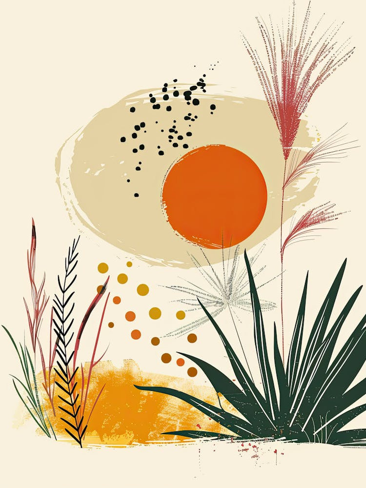 Orbiting Patterns Of Cosmic Harmony Mid Century Style