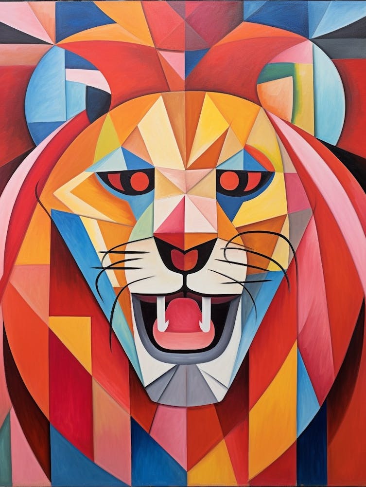 Lion Abstract Pop Art 7