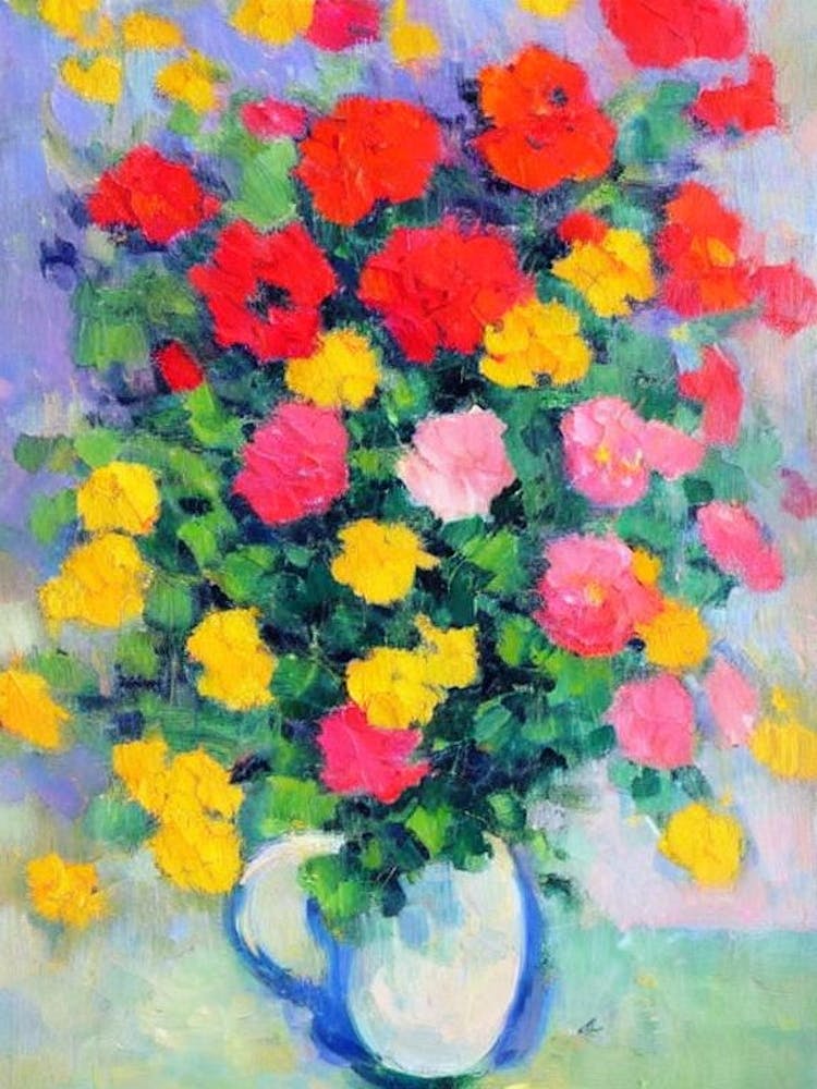 Lysimachia Floral Abstract Block Colour 2 Flower