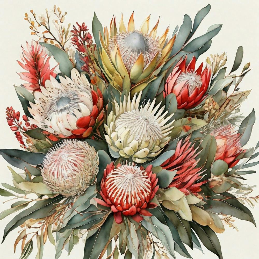 Australian Native Bouquet With Protea