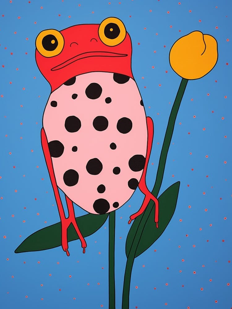 Pink Polka Dot Red Eyed Tree Frog