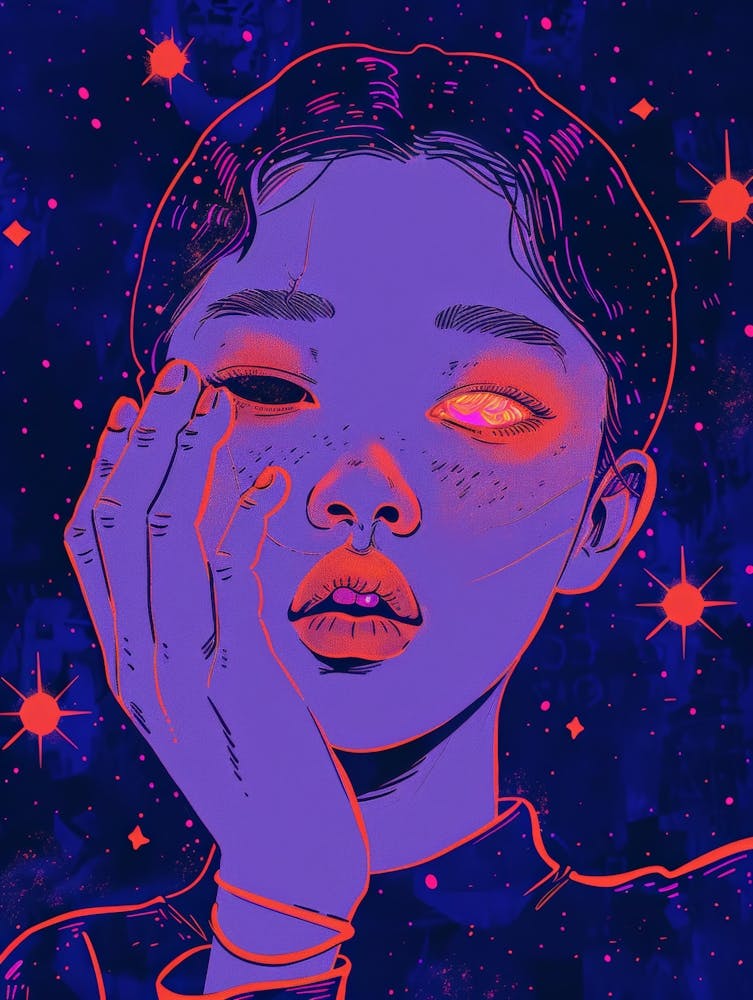 Asian Girl In Space