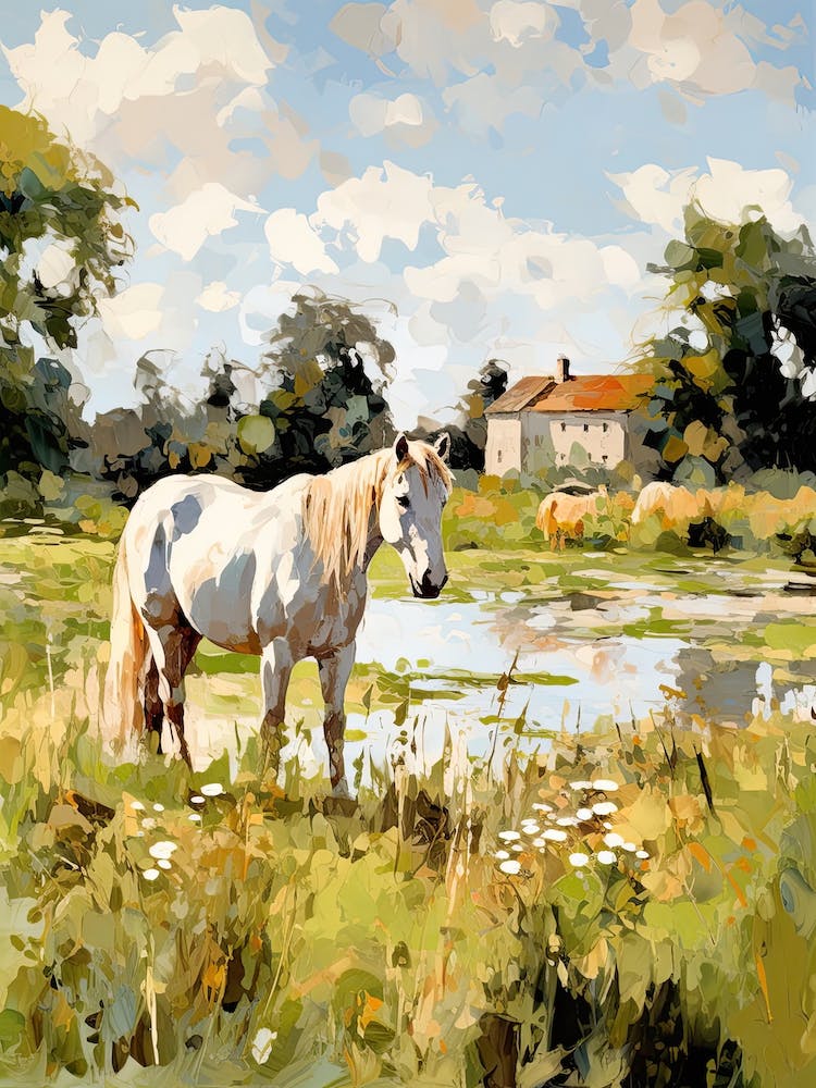 Horses Painting In Loire Valley, France 4