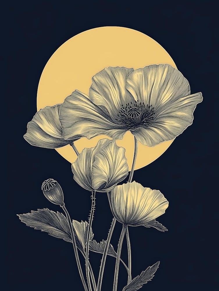 Poppies In The Moonlight