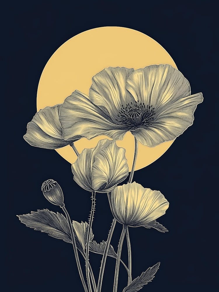 Poppies In The Moonlight