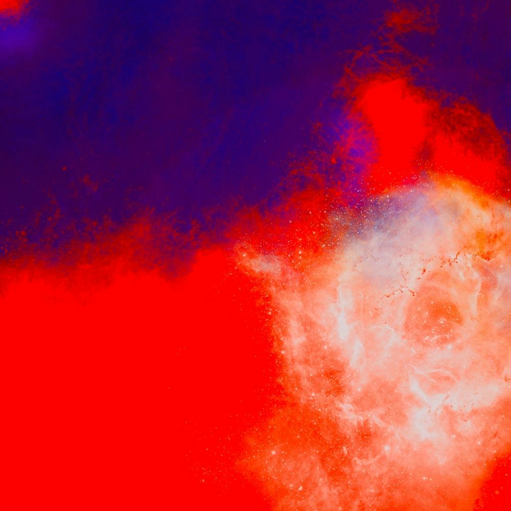 Abstract Red And Blue Nebula