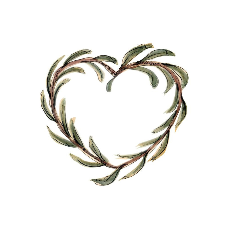 Olive Branch Heart Square
