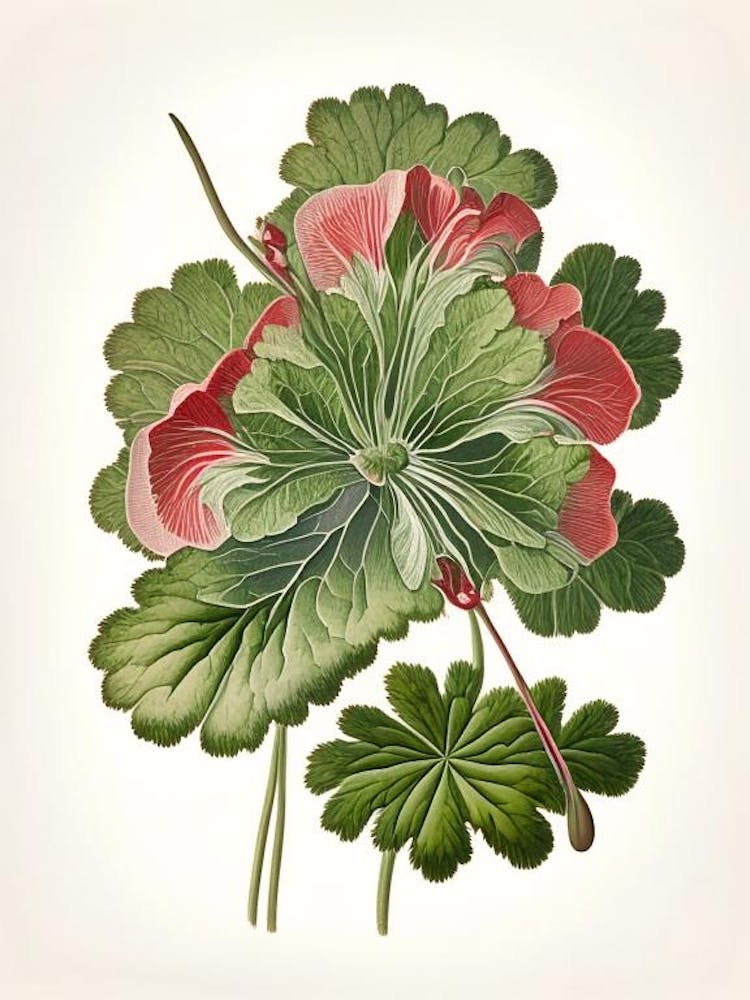 Wild Geranium Wildflower Vintage Botanical 1