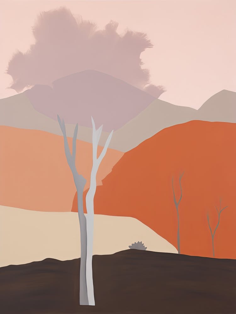 Sahara-Wüste Afrika, Zeitgenössische Abstrakte Illustration 1