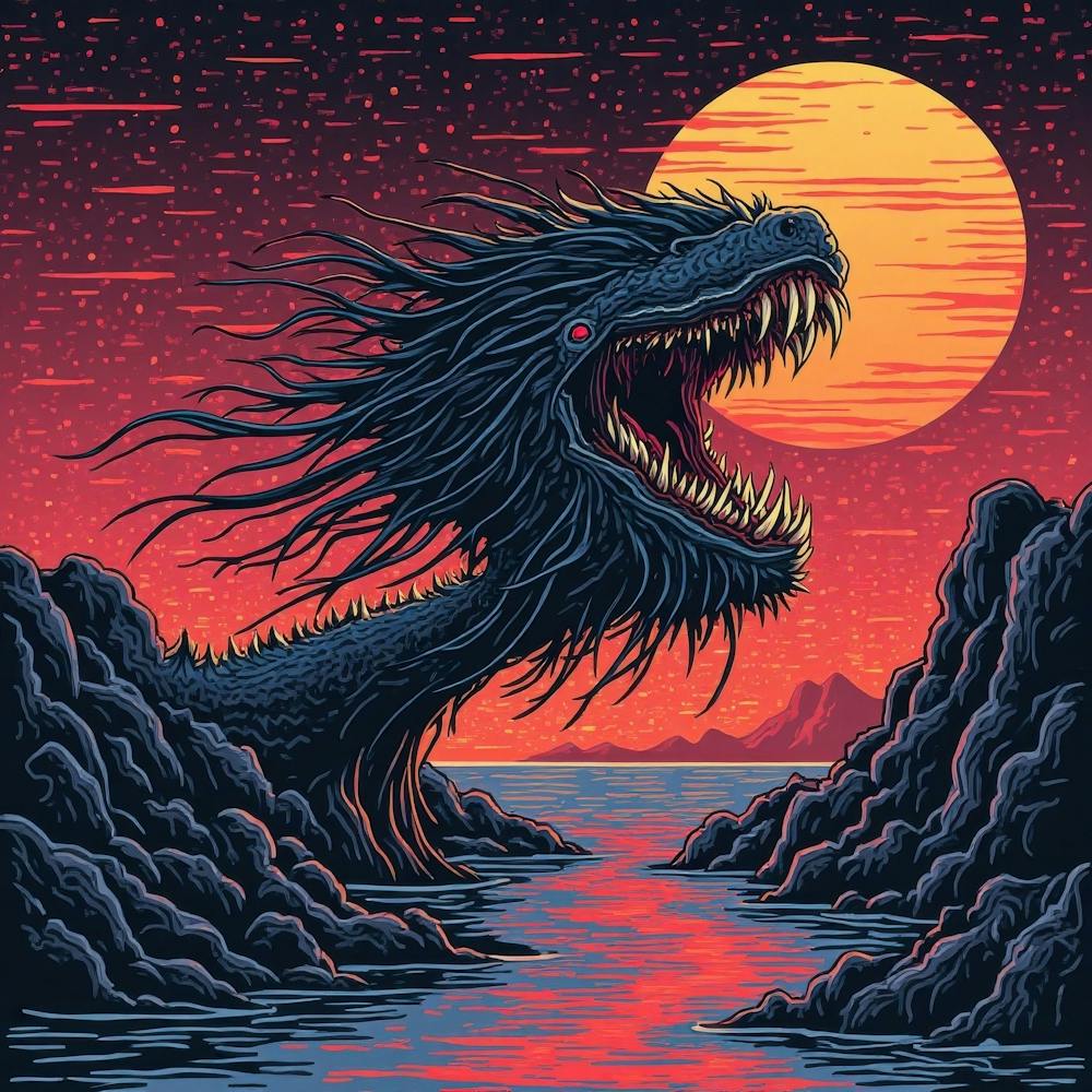 Dragon At Sunset