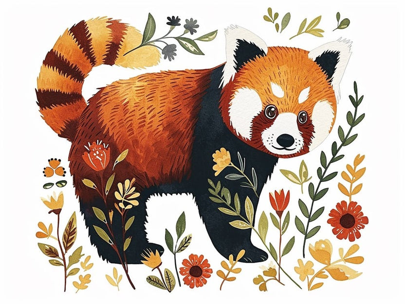 Little Floral Red Panda 1