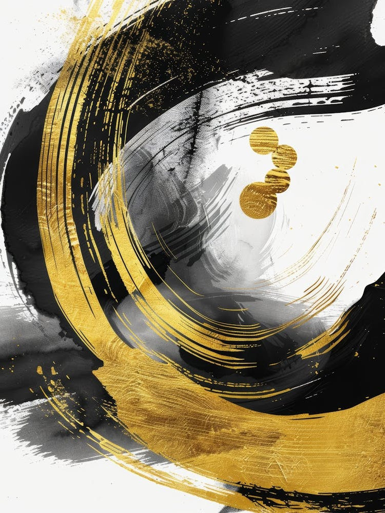 Gold And Black Canvas Print 31