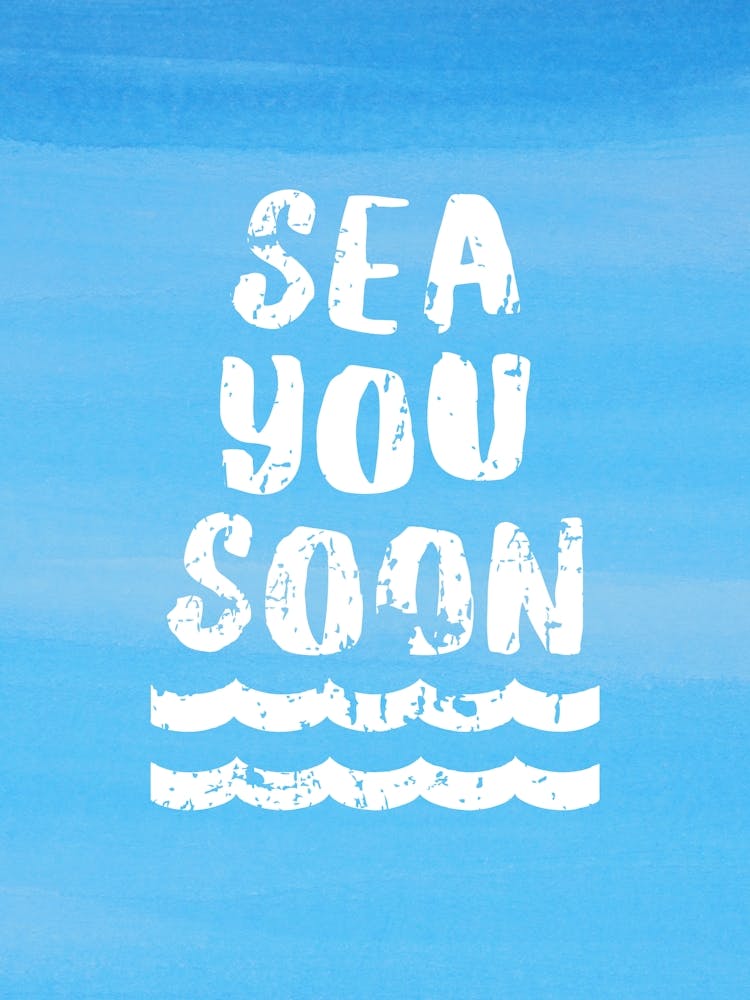Sea you soon - affiche de voyage, art vectoriel, motivation tropicale positive 15