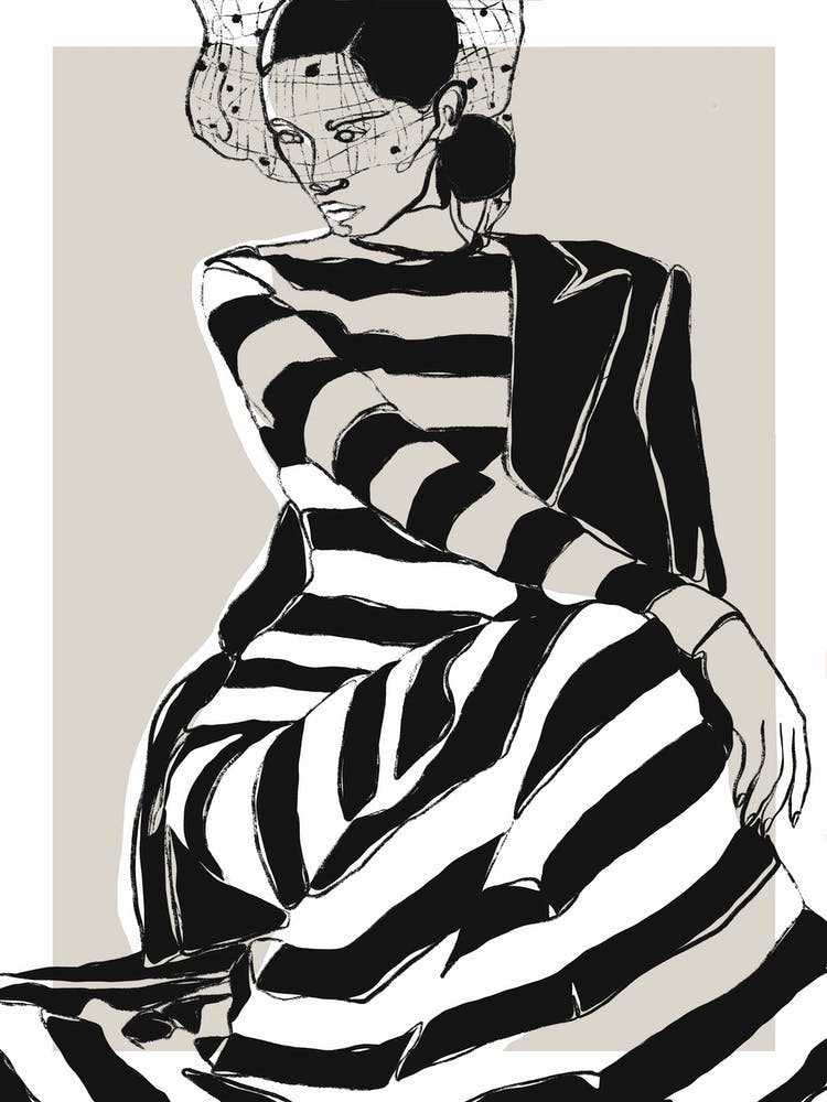 Robe rayée