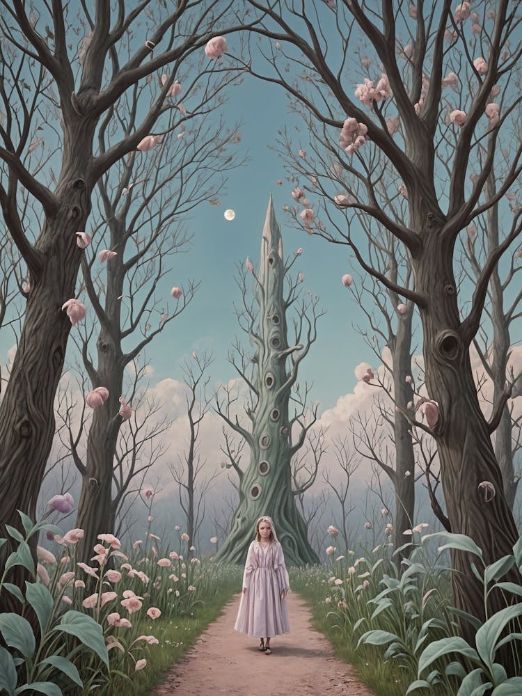 Girl In The Nightmare Fairytale Forest