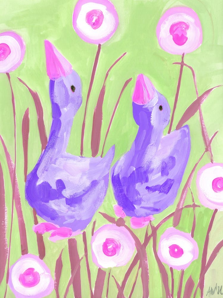 Purple Gees In The Garden