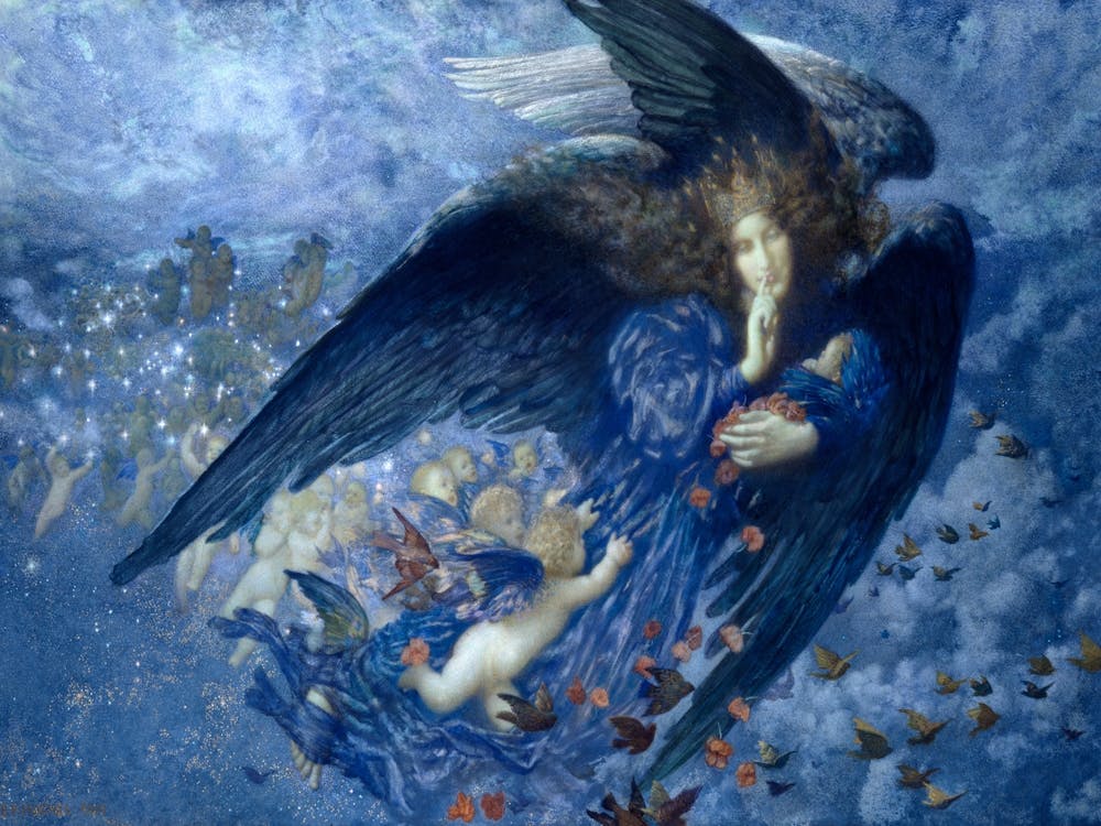Night With Her Train Of Stars, Edward Robert Hughes