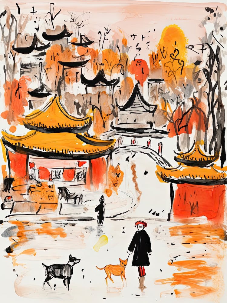 Beijing, Dreamy Storybook Illustration 1