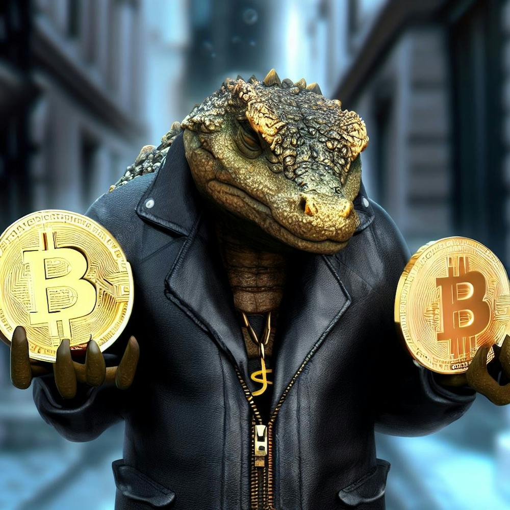 Reptile Holding Bitcoins