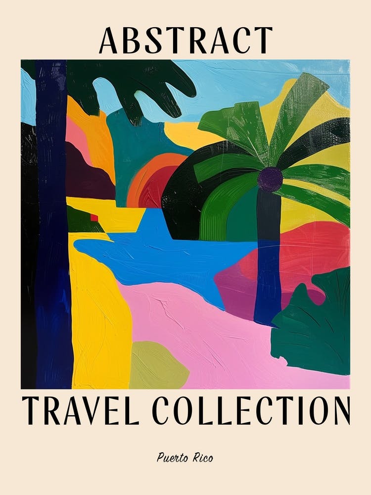 Abstract Travel Collection Poster Puerto Rico 1