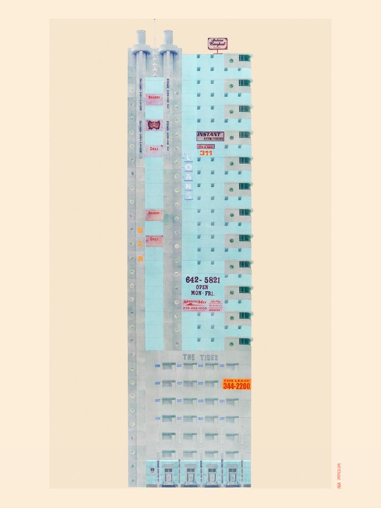 Melrose Carpet Tower Risographie-Collage