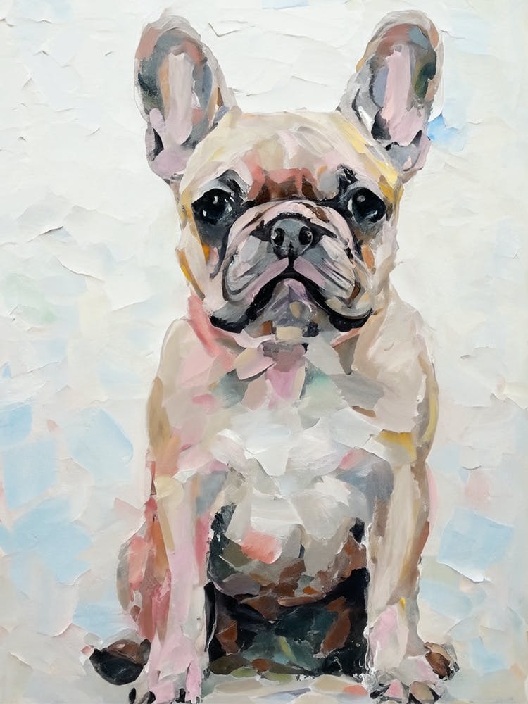 French Bulldog Digital Oil Painting Pet Art