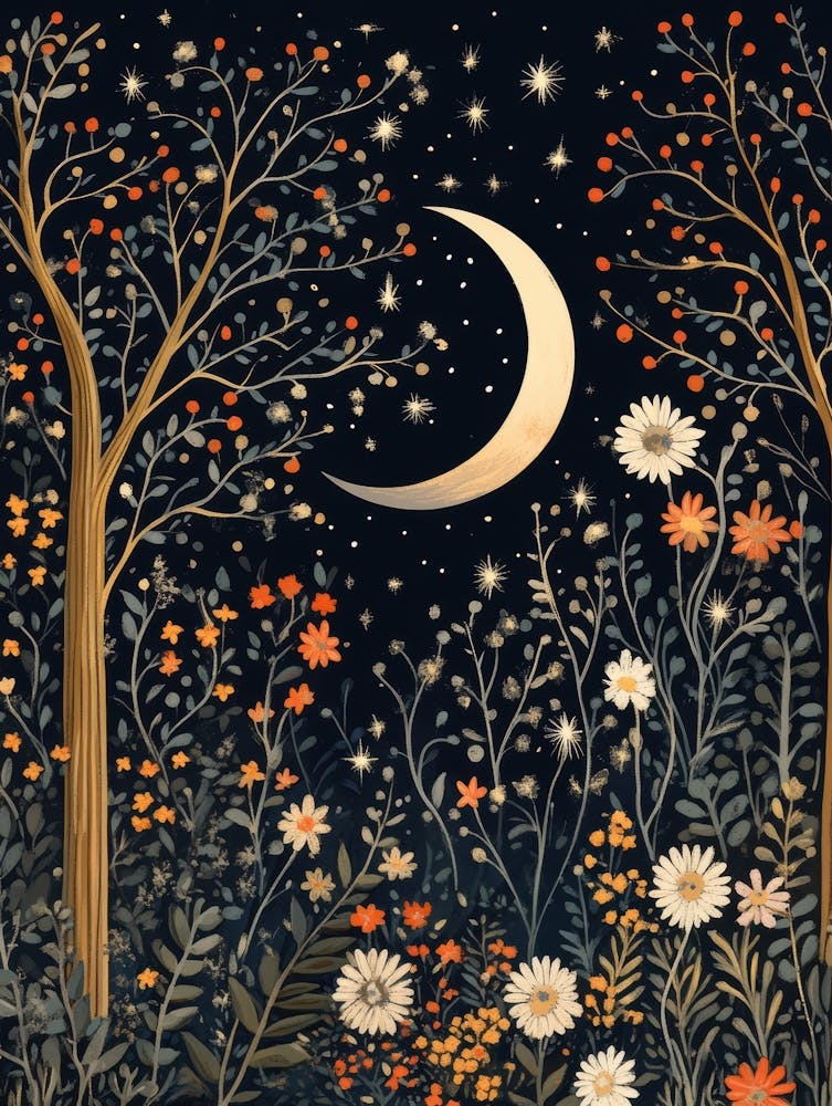 Moon And Flowers 3