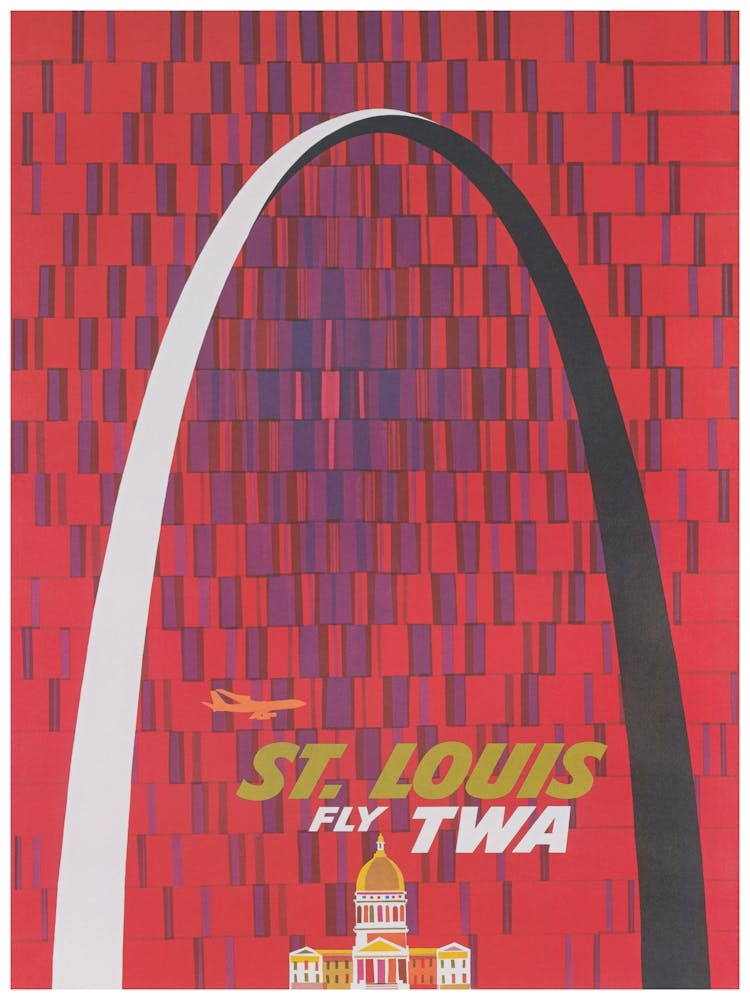 St Louis Arch Vintage Travel Poster