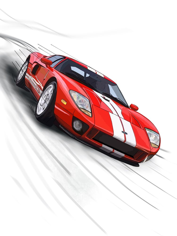 Car Ford Gt40 Red