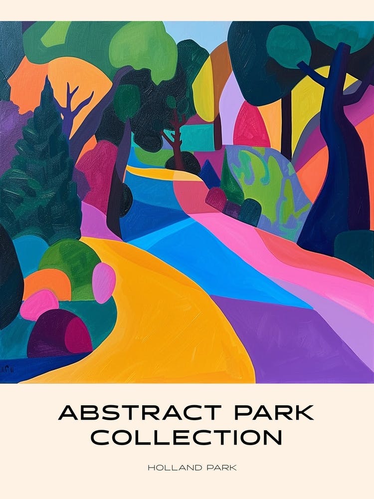 Abstract Park Collection Poster Holland Park London 2