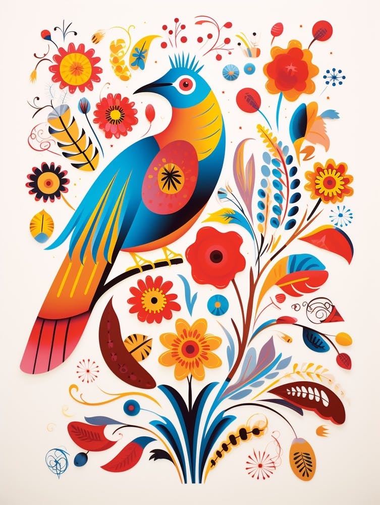 Scandinavian Bird Illustration Swallow 3