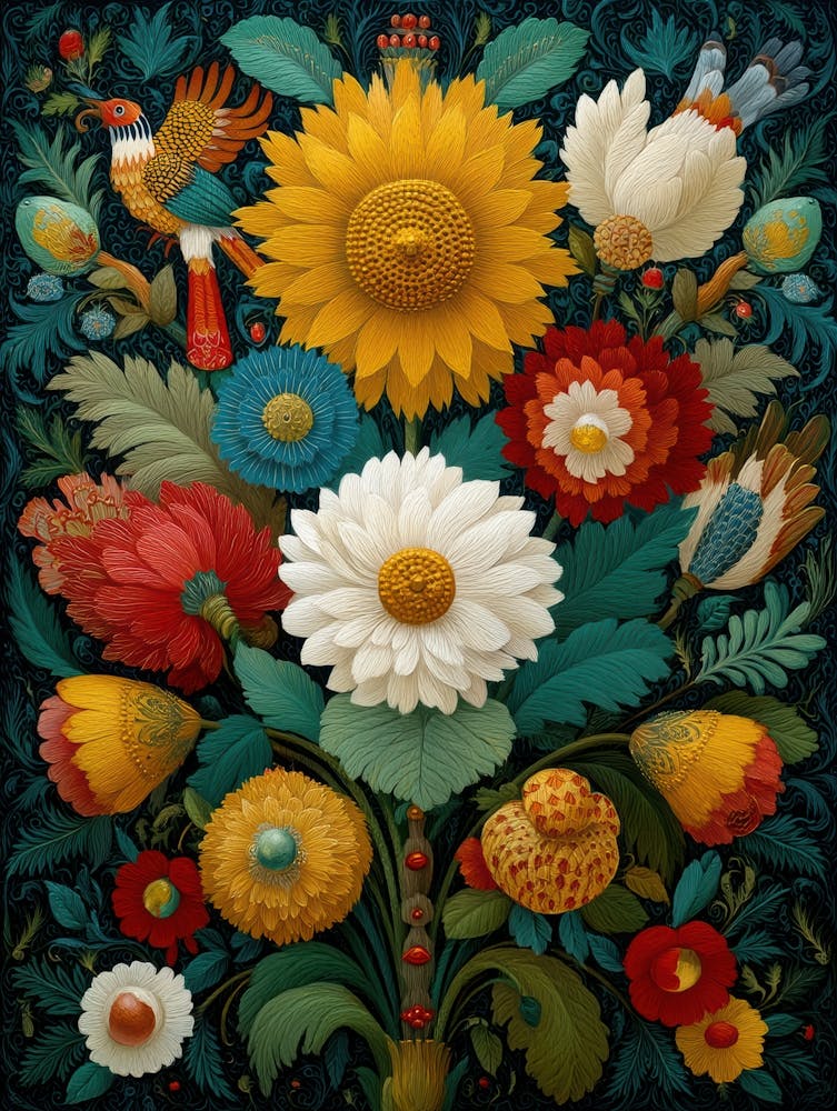 Flowers And Birds