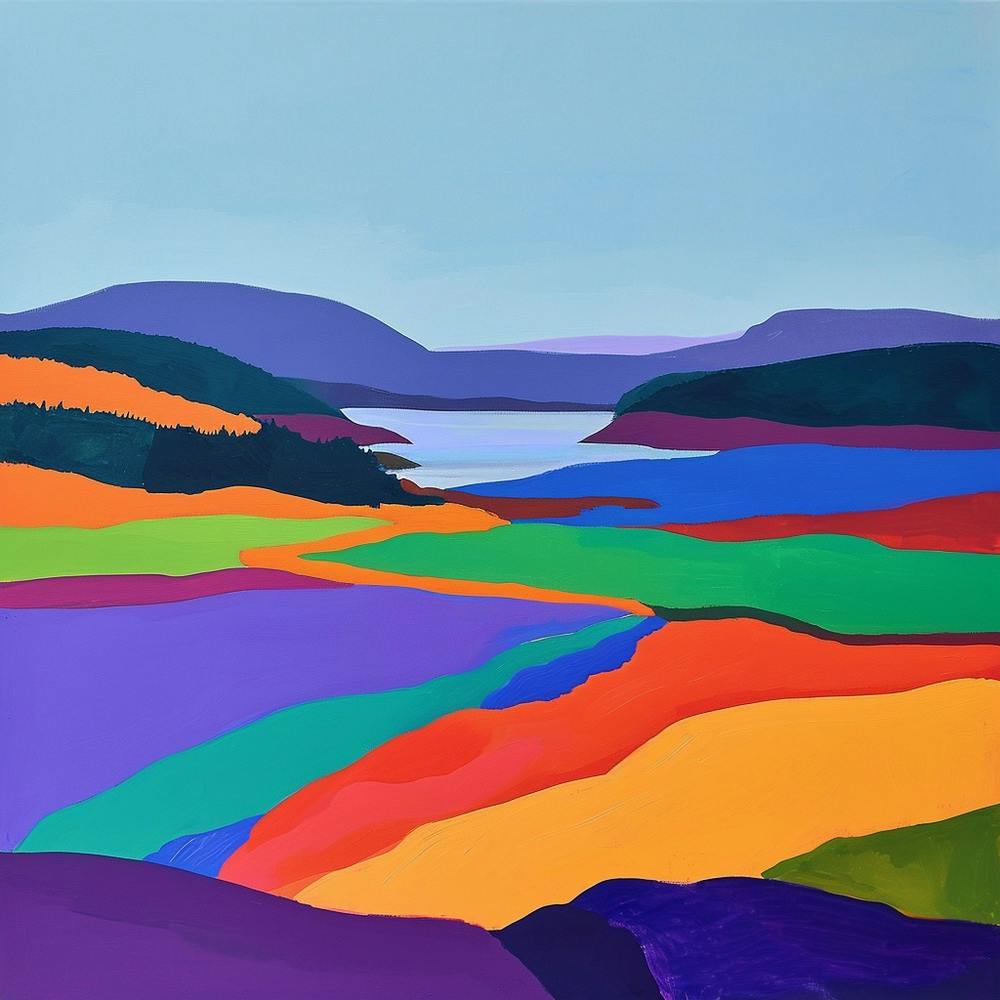 Colourful Abstract Acadia National Park Usa 3