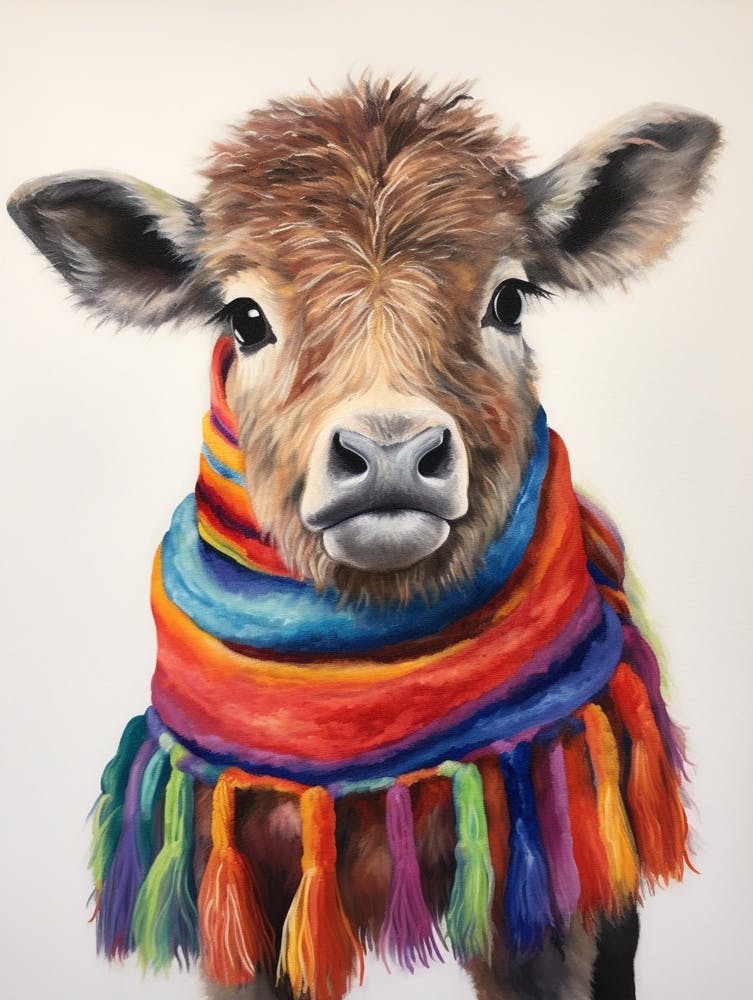 Baby Animal Wearing Sweater Bison 1