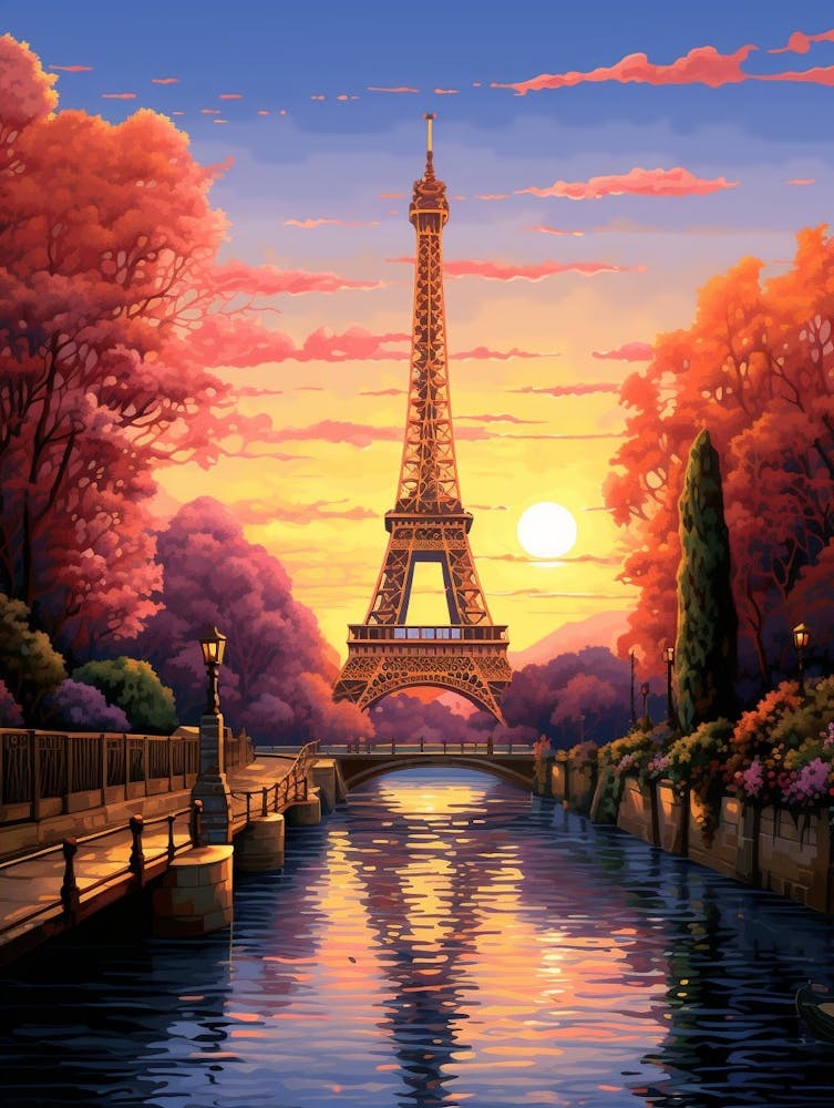 Eiffel Tower Pixel Art 4