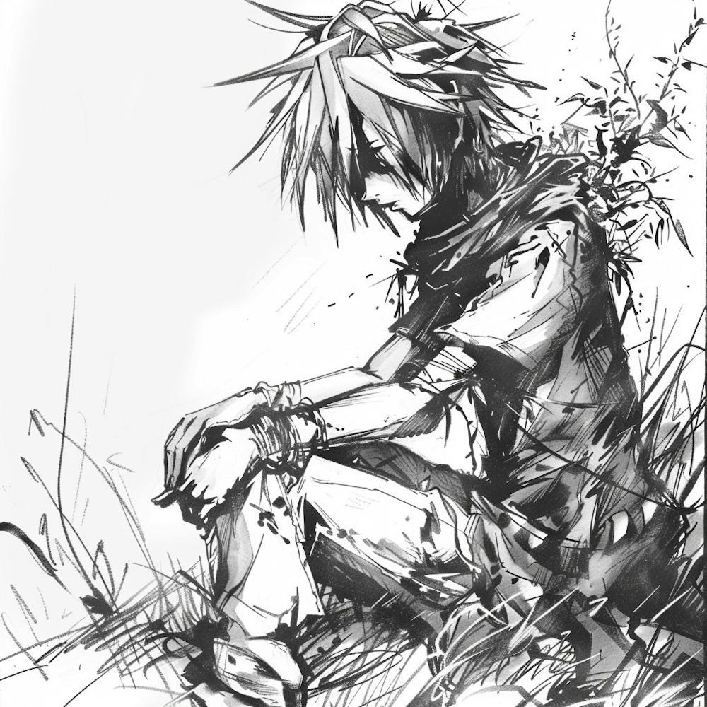 Anime Character Sketch Art