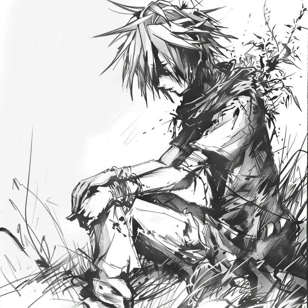 Anime Character Sketch Art