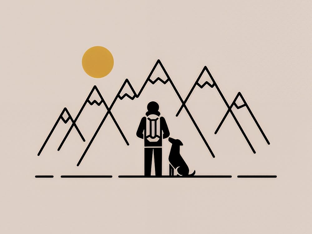 Hiker And His Dog 1