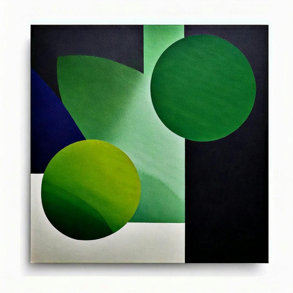 Abstract Green Painting