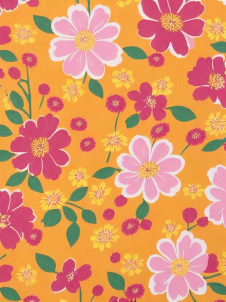 Präriekönigin Blumendruck Retro Muster 1 Blume