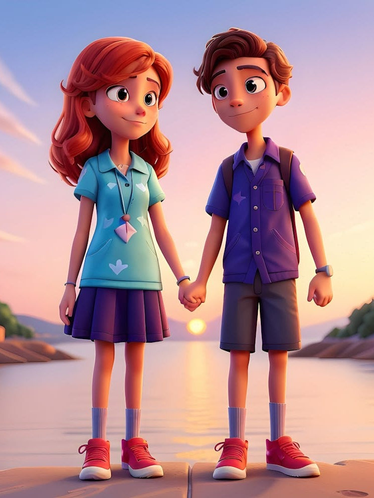 Boy And Girl Holding Hands