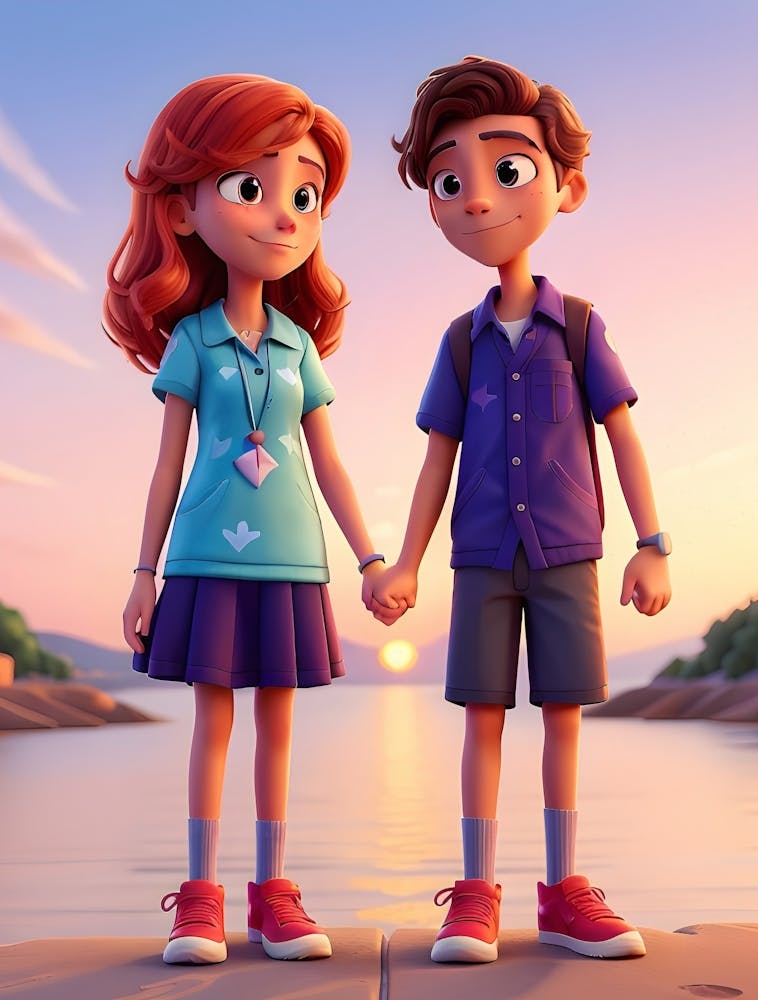Boy And Girl Holding Hands