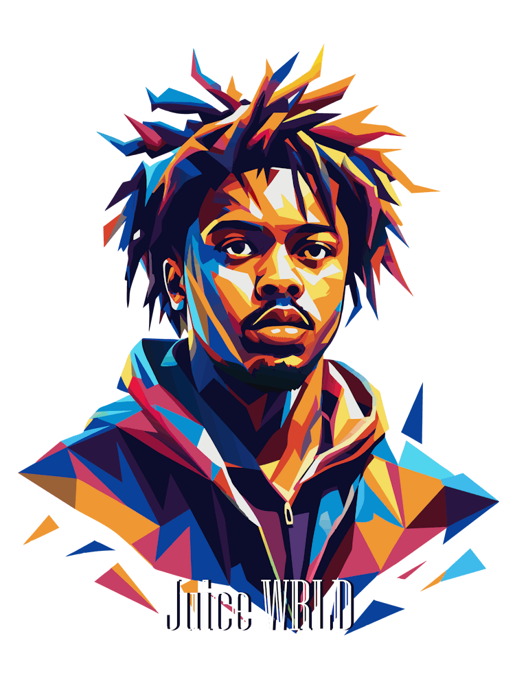 Juice Wrld 02 Portrait Music Icon Style WPAP Pop Art