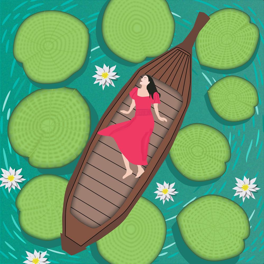 Woman In A Boat