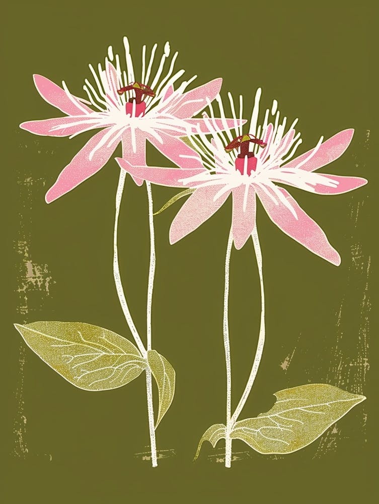 Pink & Green Passionflower 3
